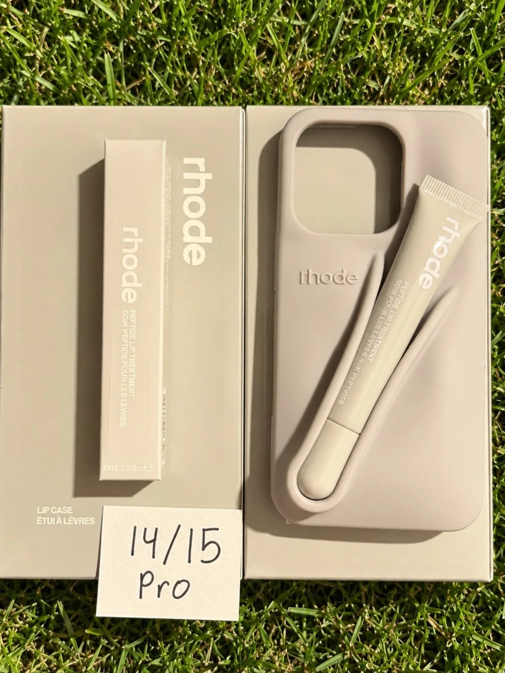 RHODE Lip Treatment & Silicone Phone Case - GREY